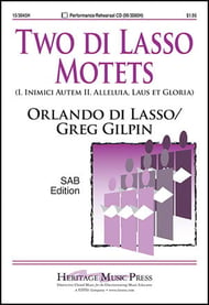 Two di Lasso Motets SAB choral sheet music cover Thumbnail